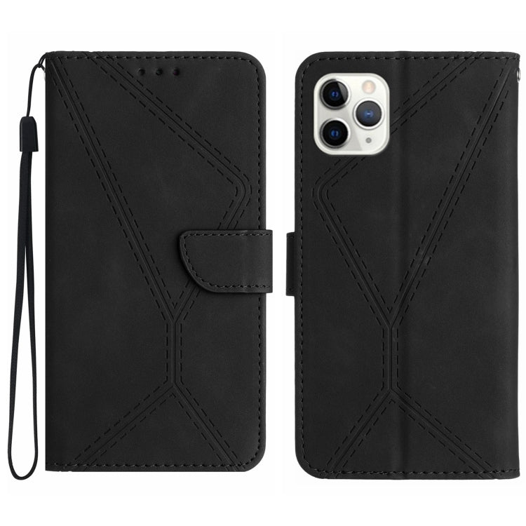 Stitching Embossed Leather Phone Case, For iPhone 11, For iPhone 11 Pro, For iPhone 11 Pro Max, For iPhone 14 Plus