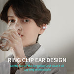 Écouteurs Bluetooth stéréo sans fil YX08 ultra-légers à crochets d'oreille, V5.0, binauraux, doubles