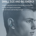 Écouteurs Bluetooth stéréo sans fil YX08 ultra-légers à crochets d'oreille, V5.0, binauraux, doubles