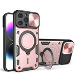 Coque de téléphone à texture CD avec support magnétique coulissant Camshield, pour iPhone 14 Pro Max, iPhone 13 Pro Max, iPhone 13 Pro, iPhone 13, iPhone 12, iPhone 12 Pro Max, iPhone 12 Pro, iPhone 11 Pro Max