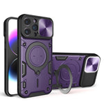Coque de téléphone à texture CD avec support magnétique coulissant Camshield, pour iPhone 14 Pro Max, iPhone 13 Pro Max, iPhone 13 Pro, iPhone 13, iPhone 12, iPhone 12 Pro Max, iPhone 12 Pro, iPhone 11 Pro Max