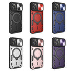 Coque de téléphone à texture CD avec support magnétique coulissant Camshield, pour iPhone 11, iPhone 11 Pro