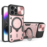 Coque de téléphone avec support magnétique coulissant à texture CD, pour iPhone 17e / 16e, pour iPhone 17 Pro Max, pour iPhone 17 Pro, pour iPhone 17, pour iPhone Air, pour iPhone 16 Pro Max, pour iPhone 16 Pro, pour iPhone 16 Plus