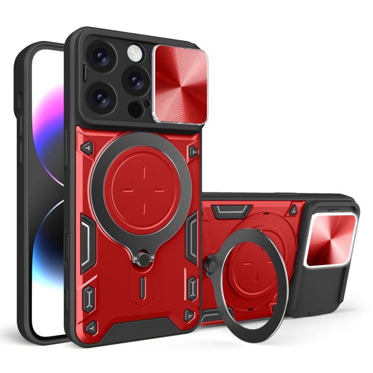 Coque de téléphone avec support magnétique coulissant à texture CD, pour iPhone 17e / 16e, pour iPhone 17 Pro Max, pour iPhone 17 Pro, pour iPhone 17, pour iPhone Air, pour iPhone 16 Pro Max, pour iPhone 16 Pro, pour iPhone 16 Plus
