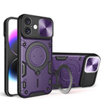 Coque de téléphone avec support magnétique coulissant à texture CD, pour iPhone 17e / 16e, pour iPhone 17 Pro Max, pour iPhone 17 Pro, pour iPhone 17, pour iPhone Air, pour iPhone 16 Pro Max, pour iPhone 16 Pro, pour iPhone 16 Plus
