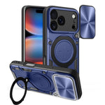 Coque de téléphone avec support magnétique coulissant à texture CD, pour iPhone 17e / 16e, pour iPhone 17 Pro Max, pour iPhone 17 Pro, pour iPhone 17, pour iPhone Air, pour iPhone 16 Pro Max, pour iPhone 16 Pro, pour iPhone 16 Plus