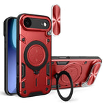 Coque de téléphone avec support magnétique coulissant à texture CD, pour iPhone 17e / 16e, pour iPhone 17 Pro Max, pour iPhone 17 Pro, pour iPhone 17, pour iPhone Air, pour iPhone 16 Pro Max, pour iPhone 16 Pro, pour iPhone 16 Plus
