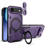 Coque de téléphone avec support magnétique coulissant à texture CD, pour iPhone 17e / 16e, pour iPhone 17 Pro Max, pour iPhone 17 Pro, pour iPhone 17, pour iPhone Air, pour iPhone 16 Pro Max, pour iPhone 16 Pro, pour iPhone 16 Plus
