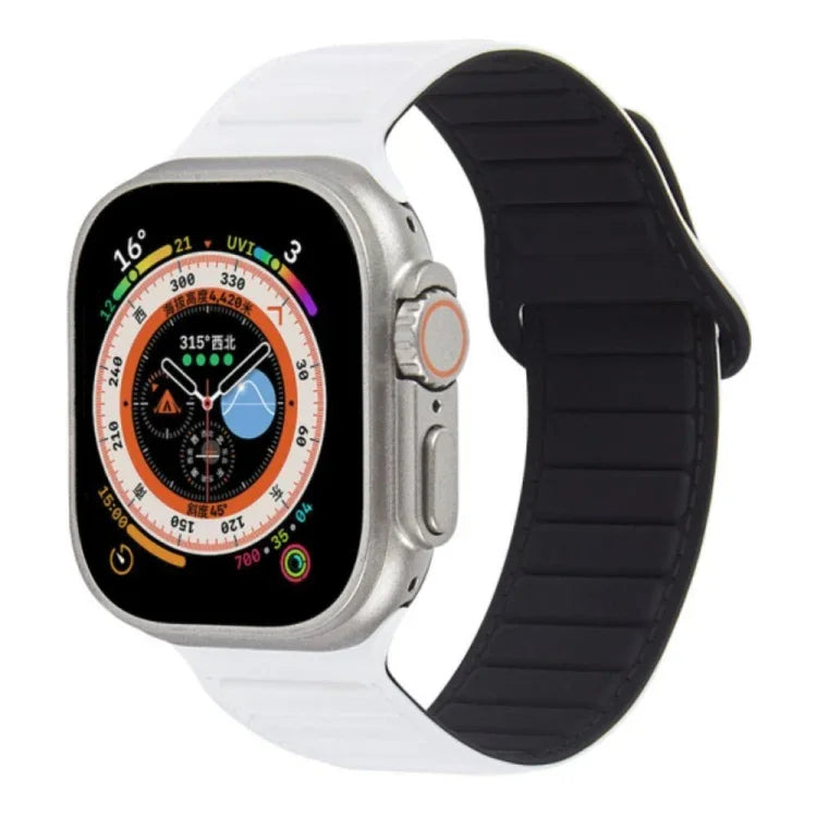 Bracelet de montre en silicone magnétique à boucle, pour Apple Watch 38 mm