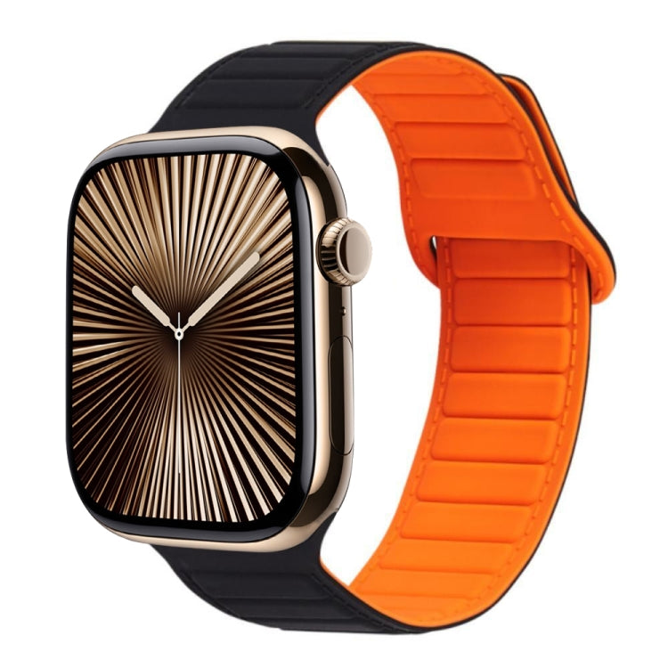Bracelet de montre en silicone magnétique avec boucle, Pour Apple Watch Series 10 46mm, Pour Apple Watch Series 10 42mm, Pour Apple Watch SE 2023 44mm