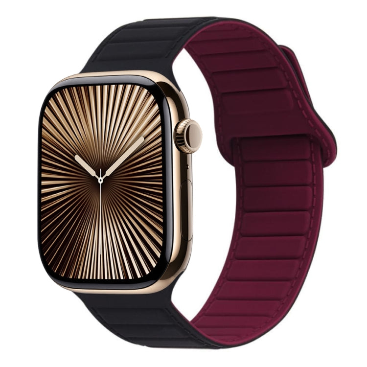Bracelet de montre en silicone magnétique avec boucle, Pour Apple Watch Series 10 46mm, Pour Apple Watch Series 10 42mm, Pour Apple Watch SE 2023 44mm