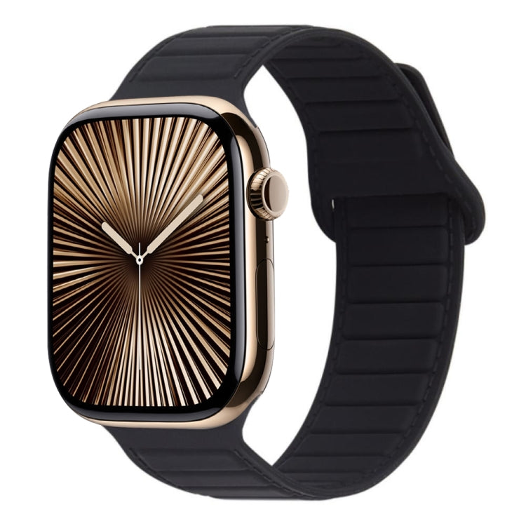 Bracelet de montre en silicone magnétique avec boucle, Pour Apple Watch Series 10 46mm, Pour Apple Watch Series 10 42mm, Pour Apple Watch SE 2023 44mm