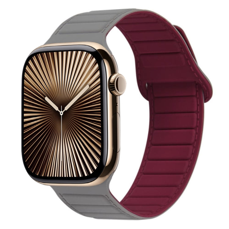 Bracelet de montre en silicone magnétique avec boucle, Pour Apple Watch Series 10 46mm, Pour Apple Watch Series 10 42mm, Pour Apple Watch SE 2023 44mm
