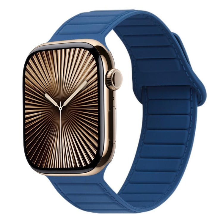 Bracelet de montre en silicone magnétique avec boucle, Pour Apple Watch Series 10 46mm, Pour Apple Watch Series 10 42mm, Pour Apple Watch SE 2023 44mm