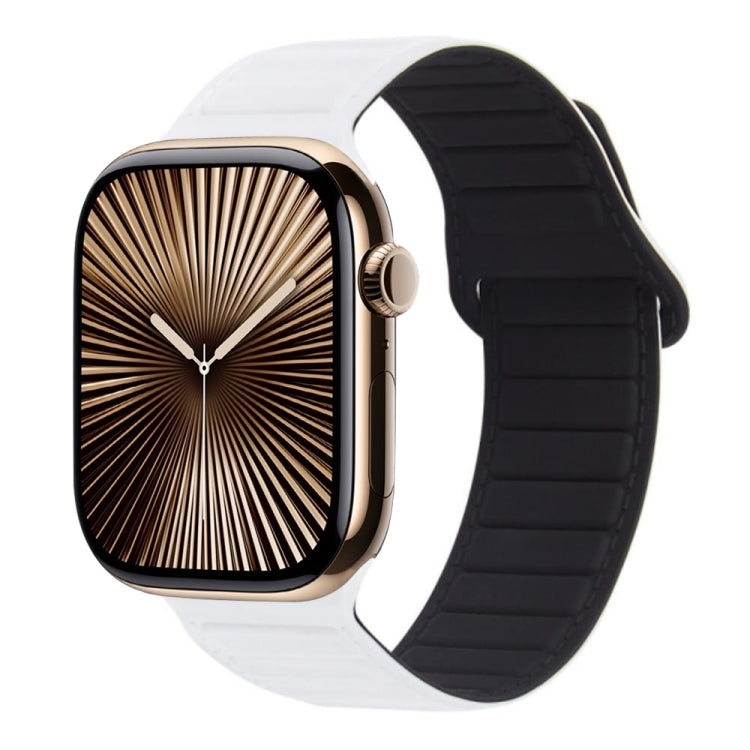 Bracelet de montre en silicone magnétique avec boucle, Pour Apple Watch Series 10 46mm, Pour Apple Watch Series 10 42mm, Pour Apple Watch SE 2023 44mm