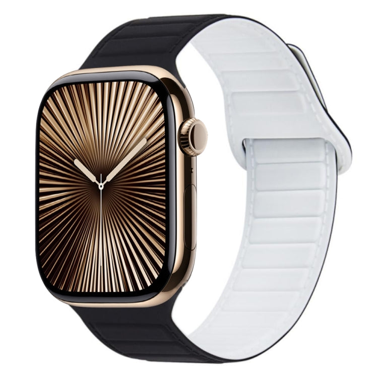 Bracelet de montre en silicone magnétique avec boucle, Pour Apple Watch Series 10 46mm, Pour Apple Watch Series 10 42mm, Pour Apple Watch SE 2023 44mm