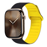 Bracelet de montre en silicone magnétique avec boucle, Pour Apple Watch Series 10 46mm, Pour Apple Watch Series 10 42mm, Pour Apple Watch SE 2023 44mm