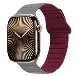 Bracelet de montre en silicone magnétique avec boucle, Pour Apple Watch Series 10 46mm, Pour Apple Watch Series 10 42mm, Pour Apple Watch SE 2023 44mm