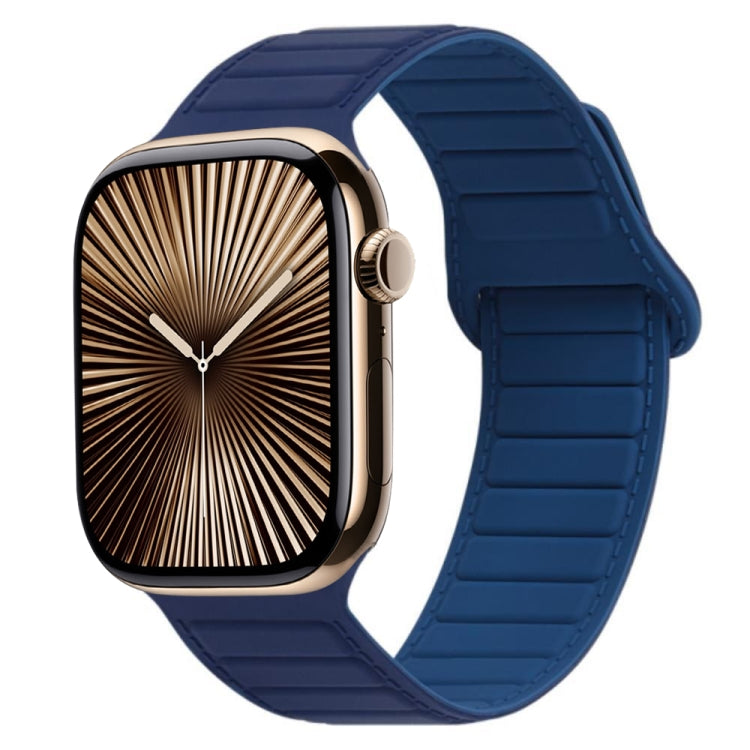 Bracelet de montre en silicone magnétique avec boucle, Pour Apple Watch Series 10 46mm, Pour Apple Watch Series 10 42mm, Pour Apple Watch SE 2023 44mm