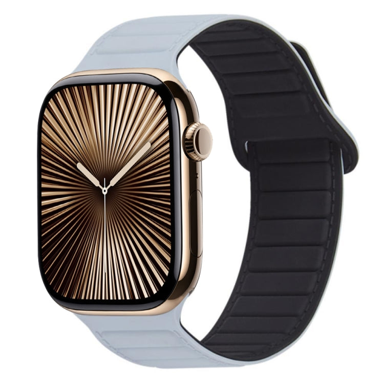 Bracelet de montre en silicone magnétique avec boucle, Pour Apple Watch Series 10 46mm, Pour Apple Watch Series 10 42mm, Pour Apple Watch SE 2023 44mm
