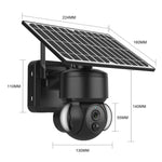 Caméra IP dôme solaire SHIWOJIA IP66 étanche 4G 3MP, audio bidirectionnel, détection de mouvement PIR et vision nocturne, UE, AU, US