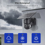 Caméra IP dôme solaire SHIWOJIA IP66 étanche 4G 3MP, audio bidirectionnel, détection de mouvement PIR et vision nocturne, UE, AU, US