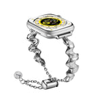 Bracelet de montre en métal Ruban Vague, Pour Apple Watch Series 10 46 mm, Pour Apple Watch Series 10 42 mm, Pour Apple Watch SE 2023 44 mm, Pour Apple Watch SE 2023 40 mm, Pour Apple Watch Ultra 2 49 mm, Pour Apple Watch 9 45 mm, Pour Apple Watch 9 41 mm
