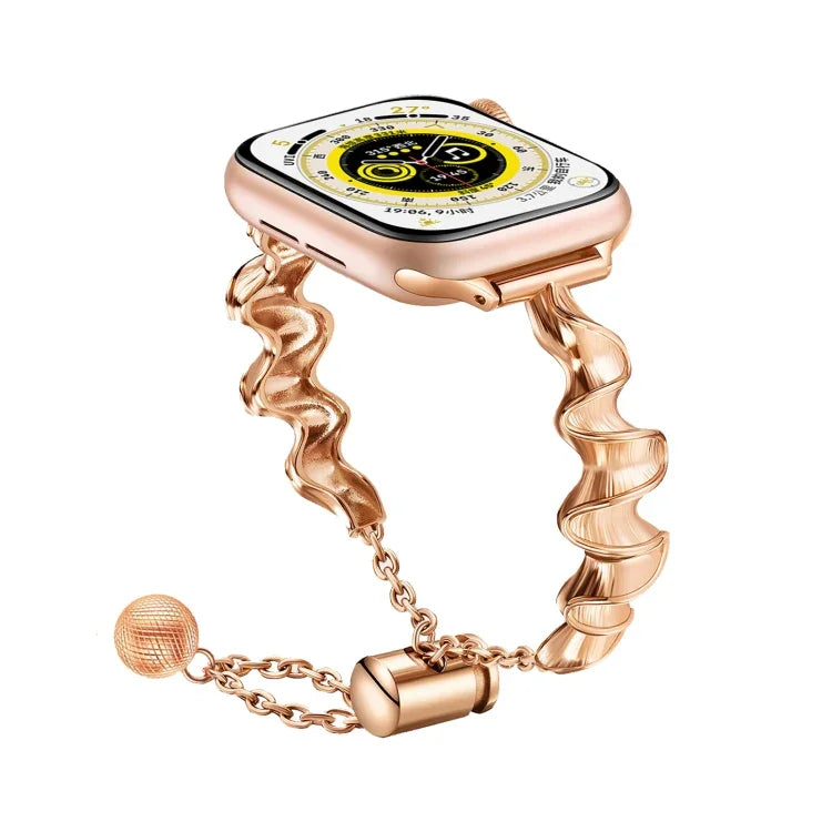 Bracelet de montre en métal ondulé, pour Apple Watch 2 42mm, pour Apple Watch 2 38mm, pour Apple Watch 42mm, pour Apple Watch 38mm