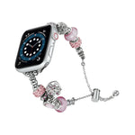 Bracelet de montre en métal perlé, pour Apple Watch 8 45mm, pour Apple Watch SE 2022 40mm, pour Apple Watch SE 2022 44mm, pour Apple Watch 7 41mm, pour Apple Watch 7 45mm, pour Apple Watch SE 40mm, pour Apple Watch SE 44mm, pour Apple Watch 6 40mm