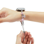 Bracelet de montre en métal perlé, pour Apple Watch 8 45mm, pour Apple Watch SE 2022 40mm, pour Apple Watch SE 2022 44mm, pour Apple Watch 7 41mm, pour Apple Watch 7 45mm, pour Apple Watch SE 40mm, pour Apple Watch SE 44mm, pour Apple Watch 6 40mm