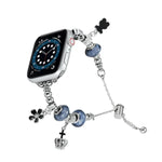 Bracelet de montre en métal perlé, pour Apple Watch 8 45mm, pour Apple Watch SE 2022 40mm, pour Apple Watch SE 2022 44mm, pour Apple Watch 7 41mm, pour Apple Watch 7 45mm, pour Apple Watch SE 40mm, pour Apple Watch SE 44mm, pour Apple Watch 6 40mm