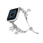 Bracelet de montre en métal perlé, pour Apple Watch 8 45mm, pour Apple Watch SE 2022 40mm, pour Apple Watch SE 2022 44mm, pour Apple Watch 7 41mm, pour Apple Watch 7 45mm, pour Apple Watch SE 40mm, pour Apple Watch SE 44mm, pour Apple Watch 6 40mm