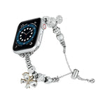 Bracelet de montre en métal perlé, pour Apple Watch Series 10 46mm, pour Apple Watch Series 10 42mm, pour Apple Watch SE 2023 44mm, pour Apple Watch SE 2023 40mm, pour Apple Watch Ultra 2 49mm, pour Apple Watch 9 45mm, pour Apple Watch 9 41mm
