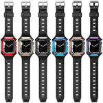 Armor Case Integrated TPU Watch Band, For Apple Watch SE 2025 / 2023 44mm, For Apple Watch SE 2025 / 2023 40mm, For Apple Watch Series 11 / 10 42mm, For Apple Watch Ultra 3 / 2 49mm, For Apple Watch 9 45mm, For Apple Watch 9 41mm                       ...