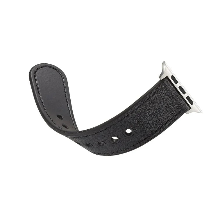 Bracelet de montre en TPU et cuir véritable à boucle unique