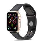 Bracelet de montre en TPU et cuir véritable à boucle unique