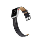 Bracelet de montre en cuir pleine fleur texturé Crazy Horse, pour Apple Watch Series 7 41 mm / 6 & SE & 5 & 4 40 mm / 3 & 2 & 1 38 mm, pour Apple Watch Series 7 45 mm / 6 & SE & 5 & 4 44 mm / 3 & 2 & 1 42 mm