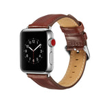Bracelet de montre en cuir pleine fleur texturé Crazy Horse, pour Apple Watch Series 7 41 mm / 6 & SE & 5 & 4 40 mm / 3 & 2 & 1 38 mm, pour Apple Watch Series 7 45 mm / 6 & SE & 5 & 4 44 mm / 3 & 2 & 1 42 mm