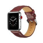 Bracelet de montre en cuir pleine fleur texturé Crazy Horse, pour Apple Watch Series 7 41 mm / 6 & SE & 5 & 4 40 mm / 3 & 2 & 1 38 mm, pour Apple Watch Series 7 45 mm / 6 & SE & 5 & 4 44 mm / 3 & 2 & 1 42 mm