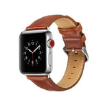 Bracelet de montre en cuir pleine fleur texturé Crazy Horse, pour Apple Watch Series 7 41 mm / 6 & SE & 5 & 4 40 mm / 3 & 2 & 1 38 mm, pour Apple Watch Series 7 45 mm / 6 & SE & 5 & 4 44 mm / 3 & 2 & 1 42 mm
