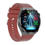 Montre connectée TK20 avec bracelet en silicone de 1,39 pouce, prend en charge l'ECG / le suivi des familles à distance / la surveillance de la température corporelle, bracelet en silicone (rouge), bracelet en silicone (noir), bracelet en silicone (bleu)