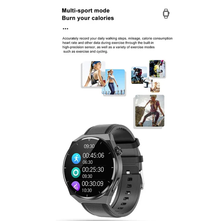 Montre connectée TK20 avec bracelet en silicone de 1,39 pouce, prend en charge l'ECG / le suivi des familles à distance / la surveillance de la température corporelle, bracelet en silicone (rouge), bracelet en silicone (noir), bracelet en silicone (bleu)