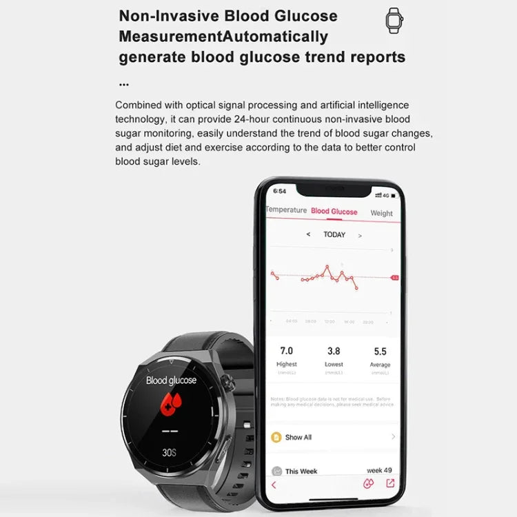 Montre connectée TK20 avec bracelet en silicone de 1,39 pouce, prend en charge l'ECG / le suivi des familles à distance / la surveillance de la température corporelle, bracelet en silicone (rouge), bracelet en silicone (noir), bracelet en silicone (bleu)
