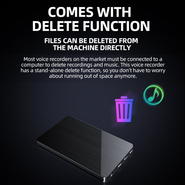 Enregistreur vocal intelligent JNN M2 ultra-fin HD avec réduction de bruit et contrôle intelligent, 4GB, 8GB, 16GB, 32GB, 64GB