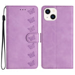 Étui de téléphone en cuir gaufré Sept Papillons, Pour iPhone 14 Pro Max, Pour iPhone 13 Pro Max, Pour iPhone 13 Pro, Pour iPhone 13, Pour iPhone 13 mini, Pour iPhone 12, Pour iPhone 12 Pro Max, Pour iPhone 12 Pro