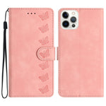Étui de téléphone en cuir gaufré Sept Papillons, Pour iPhone 14 Pro Max, Pour iPhone 13 Pro Max, Pour iPhone 13 Pro, Pour iPhone 13, Pour iPhone 13 mini, Pour iPhone 12, Pour iPhone 12 Pro Max, Pour iPhone 12 Pro