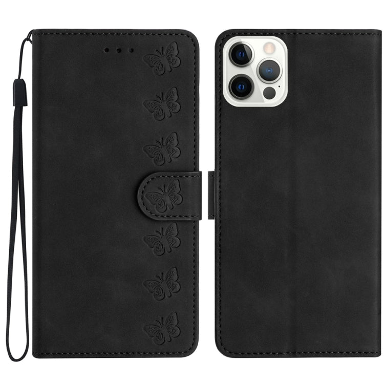 Étui de téléphone en cuir gaufré Sept Papillons, Pour iPhone 14 Pro Max, Pour iPhone 13 Pro Max, Pour iPhone 13 Pro, Pour iPhone 13, Pour iPhone 13 mini, Pour iPhone 12, Pour iPhone 12 Pro Max, Pour iPhone 12 Pro