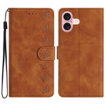 Coque de téléphone en cuir embossé Seven Butterflies, pour iPhone 16e / 17e, iPhone 17 Pro Max, iPhone 17 Pro, iPhone 17, iPhone Air, iPhone 16 Pro Max, iPhone 16 Pro, iPhone 16 Plus