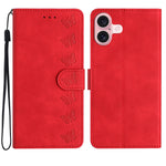 Coque de téléphone en cuir embossé Seven Butterflies, pour iPhone 16e / 17e, iPhone 17 Pro Max, iPhone 17 Pro, iPhone 17, iPhone Air, iPhone 16 Pro Max, iPhone 16 Pro, iPhone 16 Plus