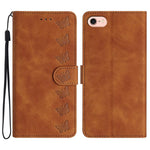 Coque de téléphone en cuir embossé Seven Butterflies, pour iPhone 16e / 17e, iPhone 17 Pro Max, iPhone 17 Pro, iPhone 17, iPhone Air, iPhone 16 Pro Max, iPhone 16 Pro, iPhone 16 Plus